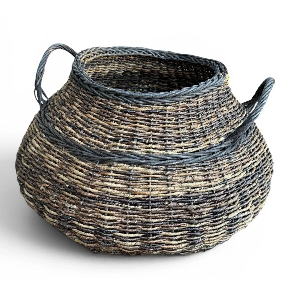 Vintage Basket Nantucket-Style Wicker Decorative Multipurpose Large Storage